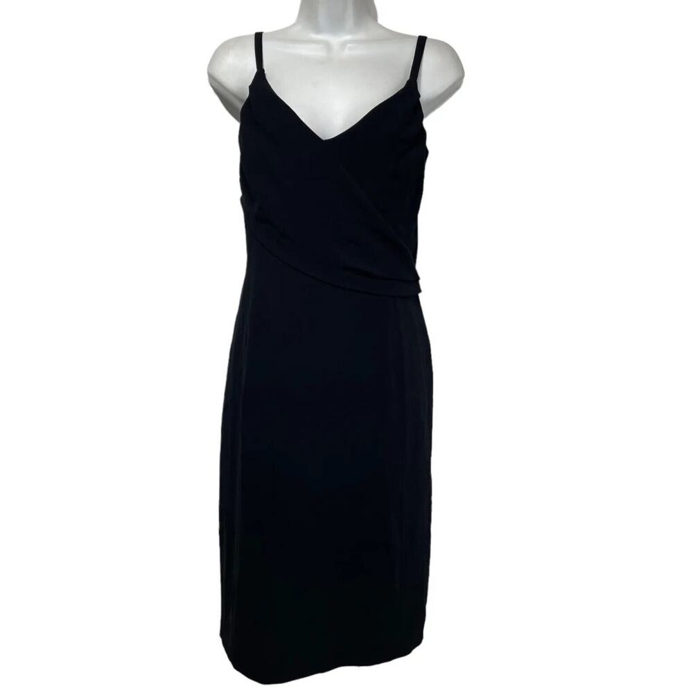 max mara black V-neck spaghetti strap Evening Cocktail dress US Size 8
